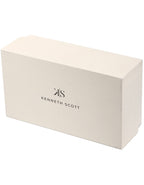 Kenneth Scott Men's Analog White Dial Watch - K24011-SBSW