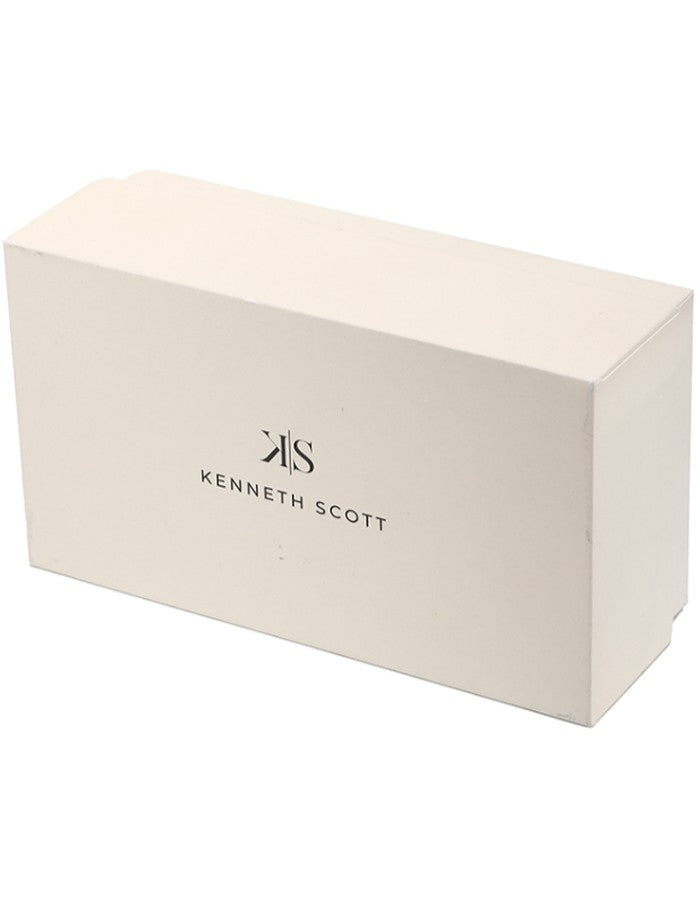 Kenneth Scott Men's Analog White Dial Watch - K24011-SBSW