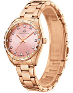 Kenneth Scott Women's Analog Pink Dial Watch - K24509-RBKP
