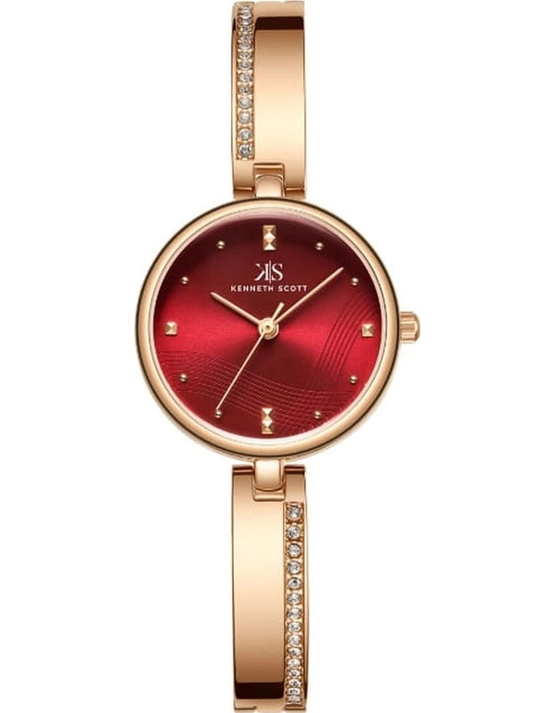 Kenneth Scott Women's Analog Red Dial Watch - K23506-RBKR