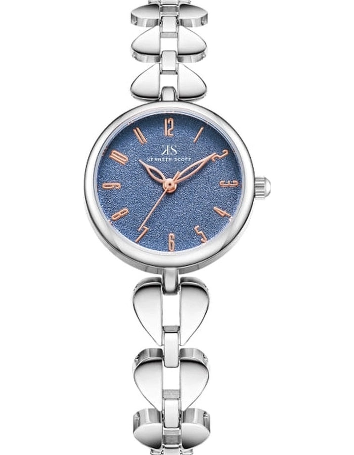 ساعة كينيث سكوت النسائية التناظرية ذات المينا الزرقاء - K23504-SBSN