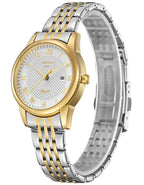 ساعة كينيث سكوت النسائية التناظرية ذات المينا البيضاء - K23530-TBTW