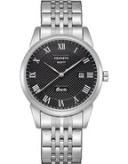 Kenneth Scott Men's Analog Black Dial Watch - K23030-SBSB