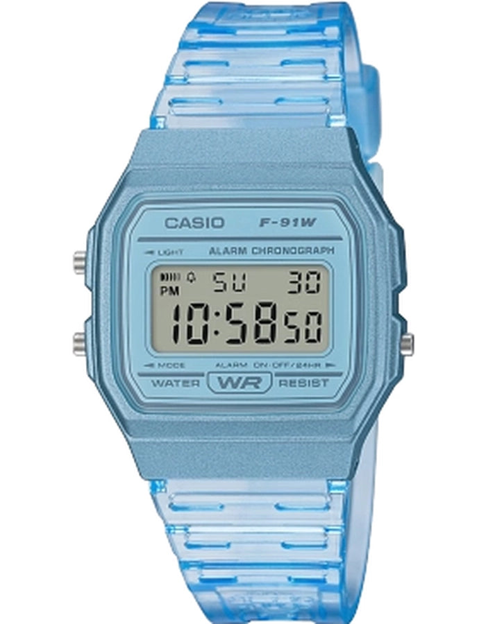 CASIO Unisex's Digital Blue Dial Watch - F-91WS-2DF