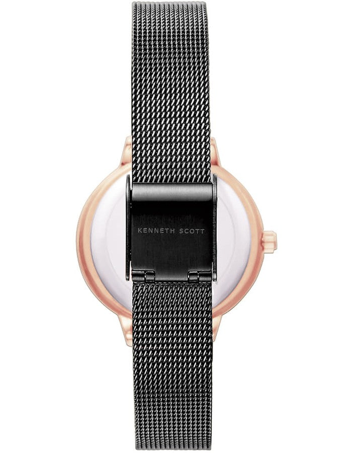 Kenneth Scott Women's Analog Black Dial Watch - K22523-RMBB