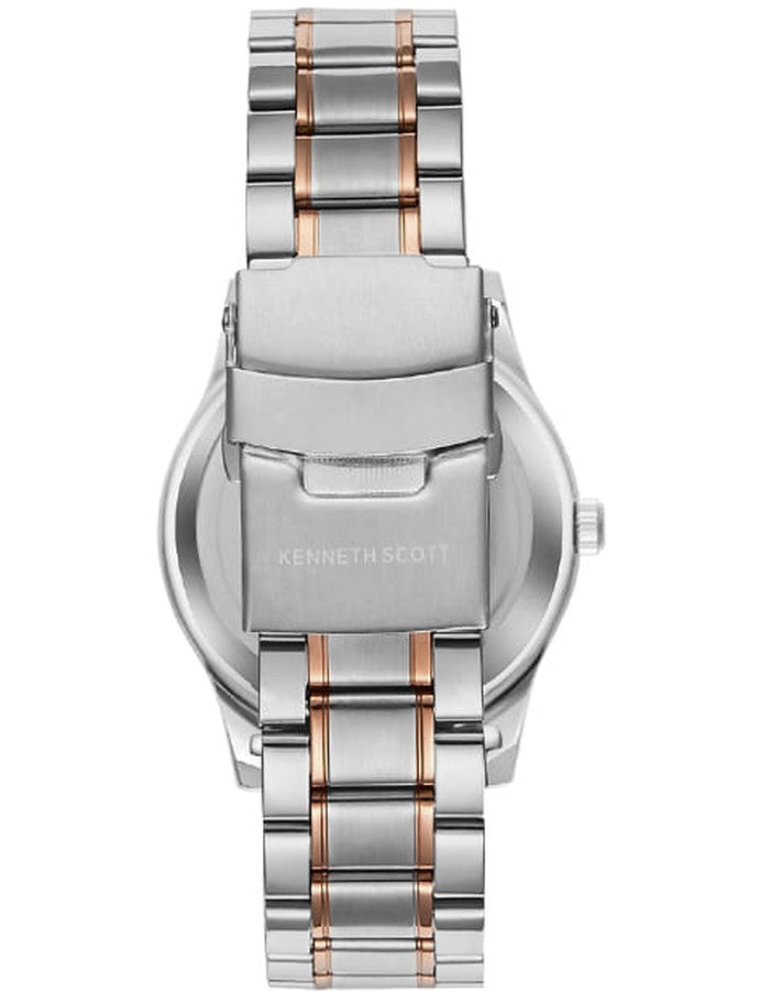 Kenneth Scott Men's Analog White Dial Watch - K23029-KBKW