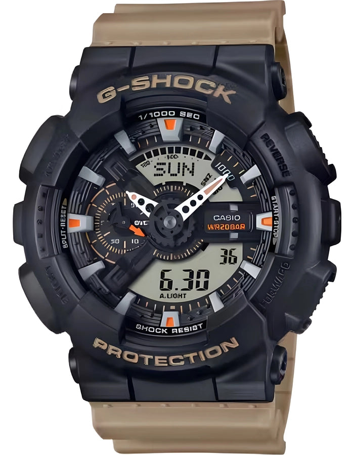 G-Shock Men's Analog-Digital Black Dial Watch - GA-110TU-1A5DR
