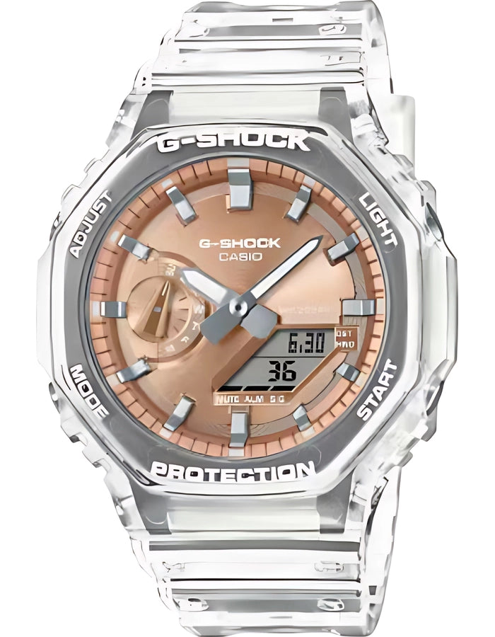 G-SHOCK Men's Analog-Digital Rose Gold Dial Watch - GA-2100BM-7A5DR