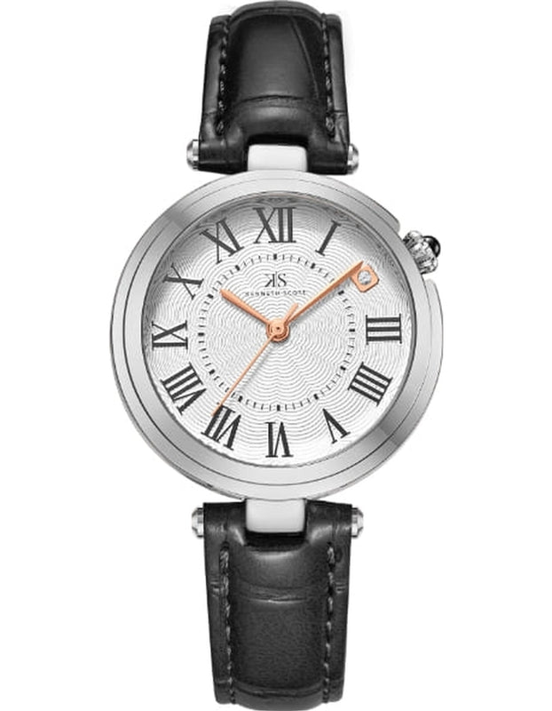 Kenneth Scott Women's Analog White Dial Watch - K24510-SLBW