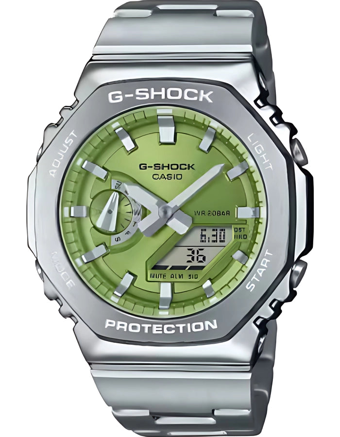 G-SHOCK Men's Analog-Digital Green Dial Watch - GM-2110D-3ADR