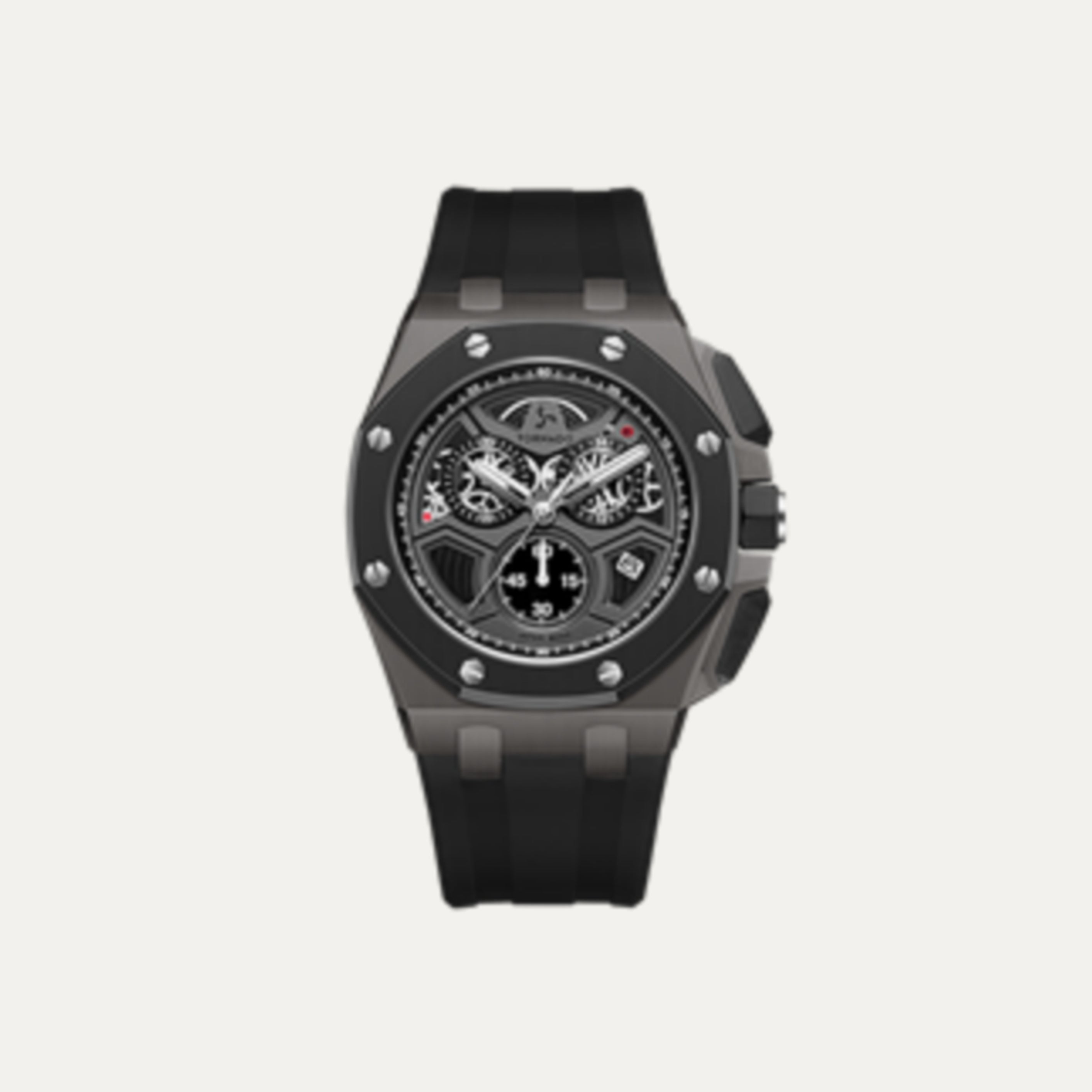 TORNADO LUMINA CHRONOSPHERE Men's Chronograph Gun Metal With Black Dial Watch - T25103-XSBXB