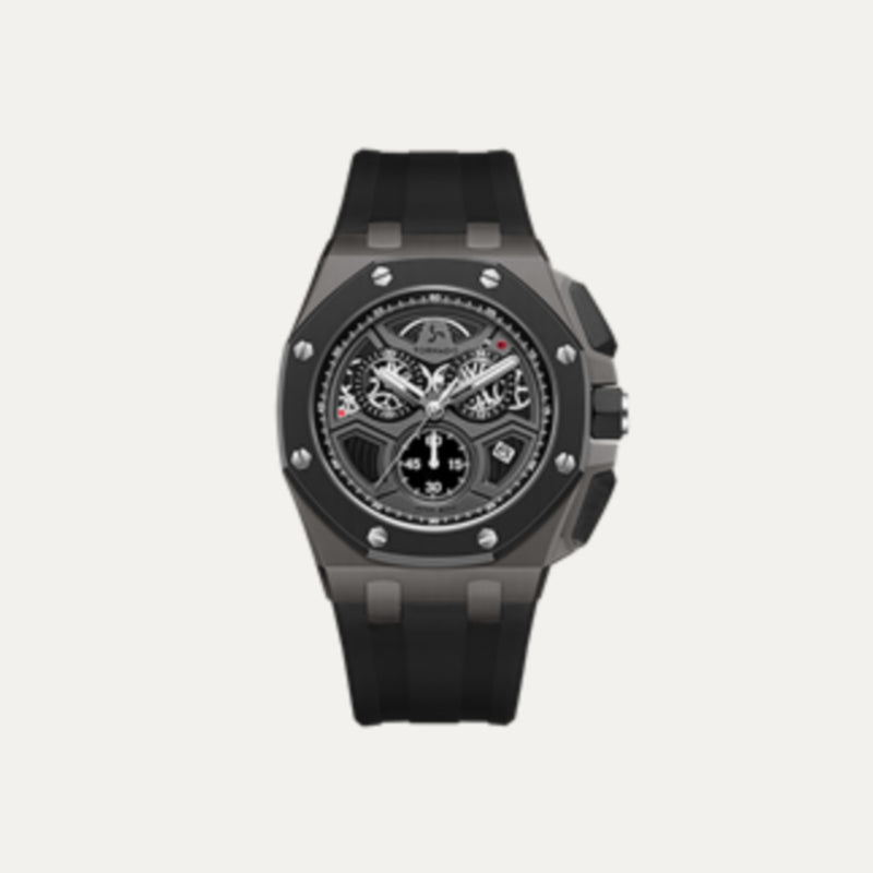 TORNADO LUMINA CHRONOSPHERE Men's Chronograph Gun Metal With Black Dial Watch - T25103-XSBXB