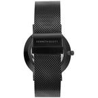 Kenneth Scott Men's Analog Black Dial Watch - K22013-BMBB