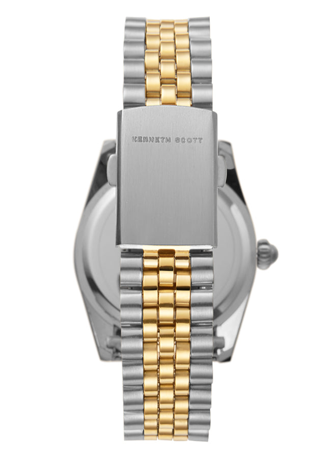 Kenneth Scott Men's Analog White Dial Watch - K22036-TBTW