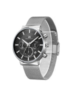 Kenneth Scott Men's Multi Function Black Dial Watch - K22133-SMSB