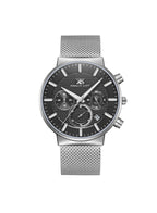 Kenneth Scott Men's Multi Function Black Dial Watch - K22133-SMSB