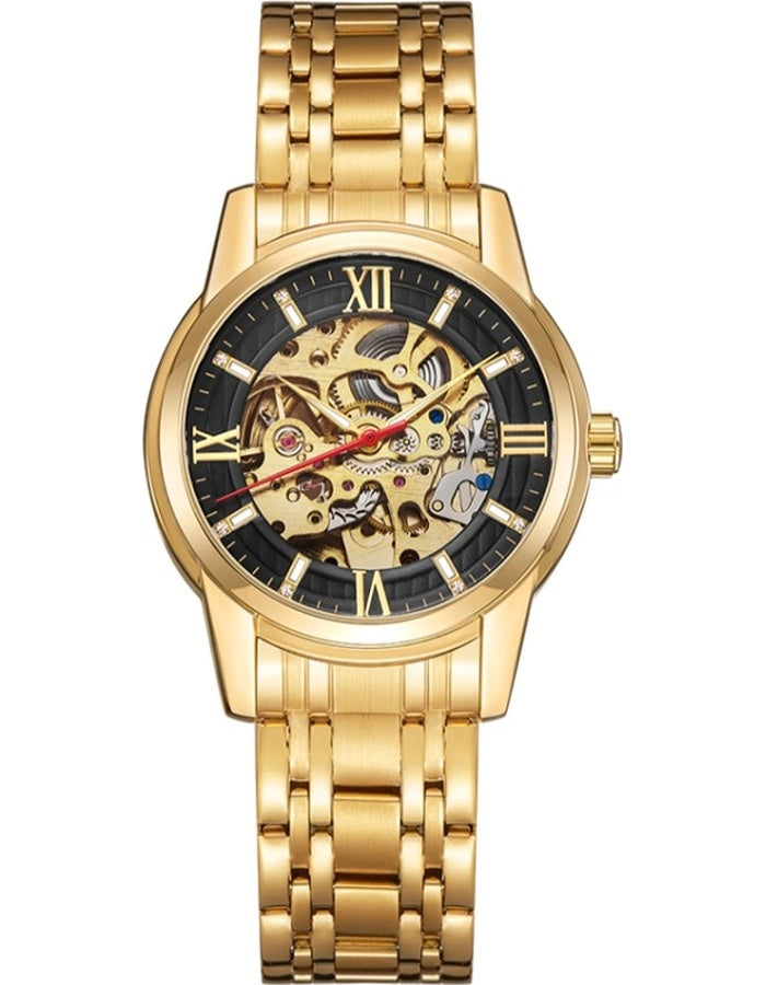 Kenneth Scott Men's Mechanical Black Dial Watch - K22311-GBGB