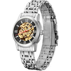 Kenneth Scott Men's Mechanical Black Dial Watch - K22311-SBSB