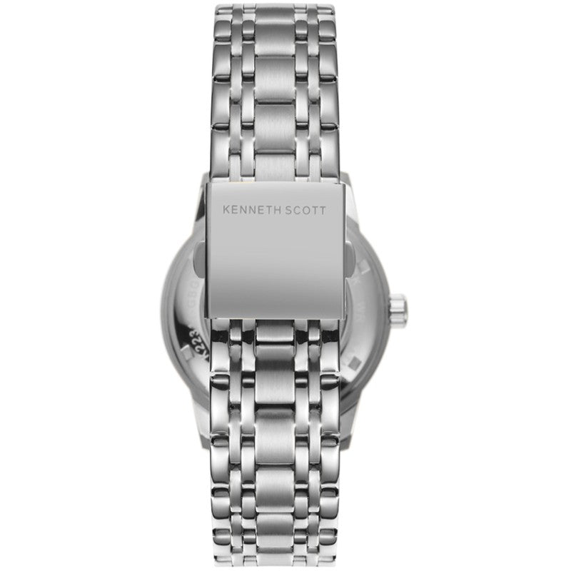 Kenneth Scott Men's Mechanical Black Dial Watch - K22311-SBSB