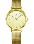 Kenneth Scott Women's Analog Beige Dial Watch - K22519-GMGC
