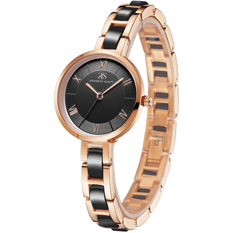 Kenneth Scott Women's Analog Black Dial Watch - K22521-KCBB