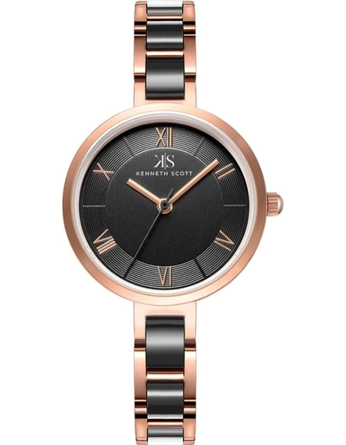 Kenneth Scott Women's Analog Black Dial Watch - K22521-KCBB