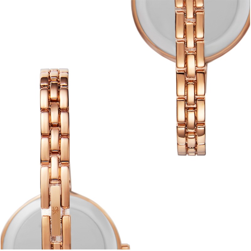 ساعة كينيث سكوت النسائية التناظرية ذات المينا البيضاء - K22522-RBKW