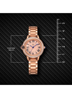 ساعة كينيث سكوت النسائية التناظرية ذات المينا الذهبي الوردي - K22530-RBKK