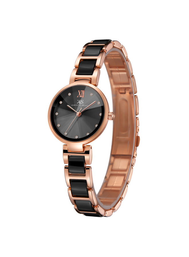 Kenneth Scott Women's Analog Black Dial Watch - K22531-KCBB