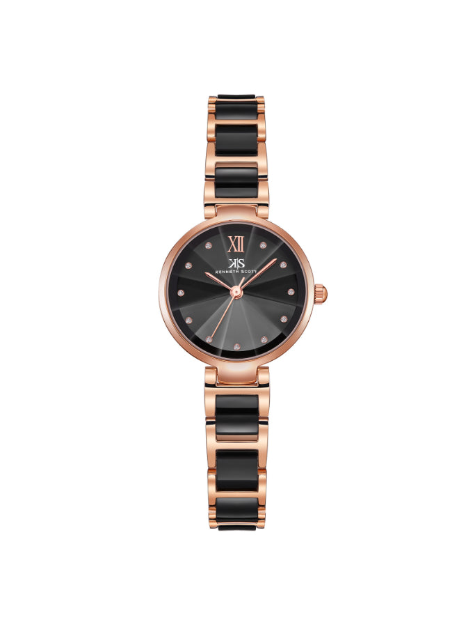 Kenneth Scott Women's Analog Black Dial Watch - K22531-KCBB