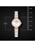 ساعة كينيث سكوت النسائية التناظرية ذات المينا الوردية - K22531-KCPK