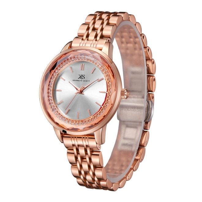 Kenneth Scott Women's Analog White Dial Watch - K22532-RBKW