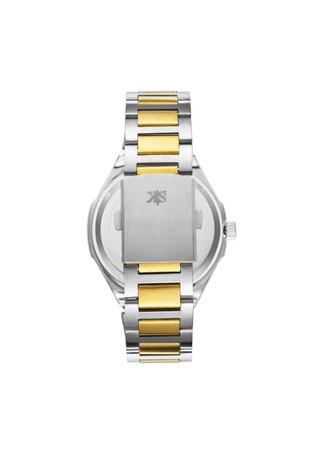 Kenneth Scott Men's Analog White Dial Watch - K23026-TBTW