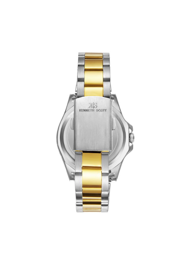Kenneth Scott Men's Analog White Dial Watch - K23027-TBTW