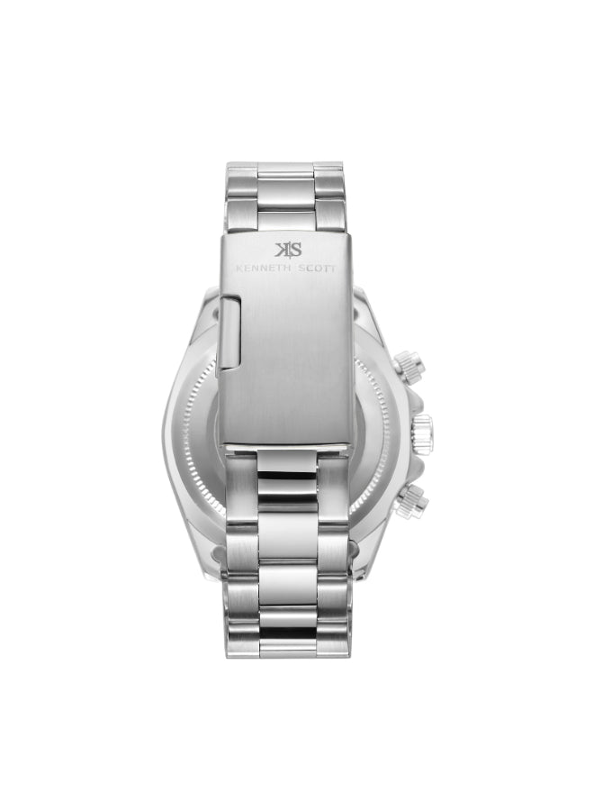 Kenneth Scott Men's Multi Function Black Dial Watch - K23123-SBSB