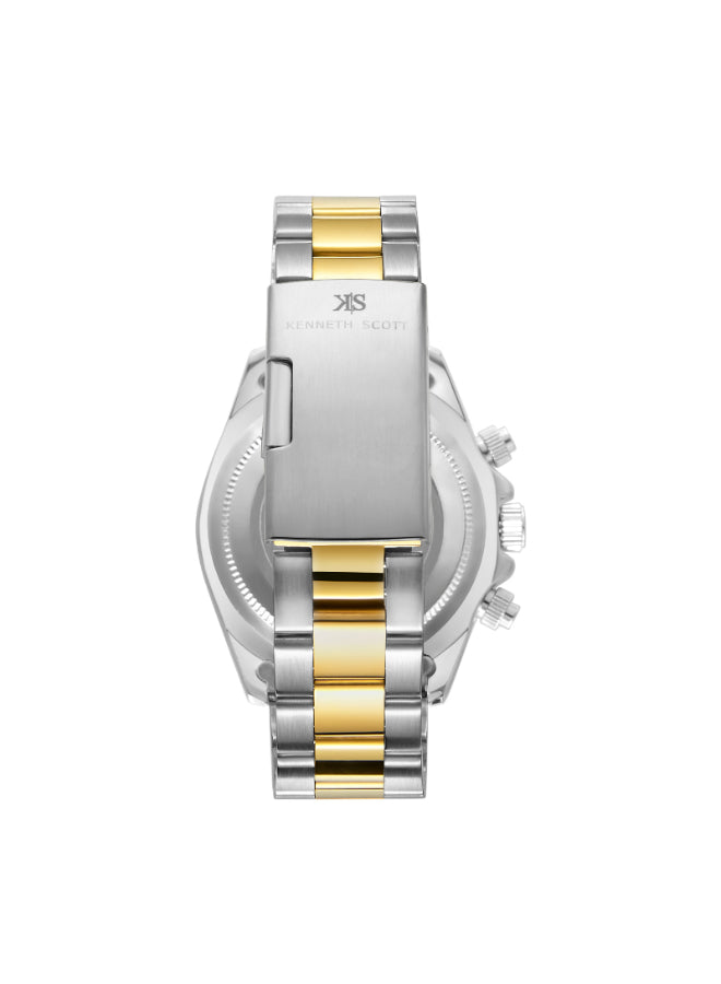 Kenneth Scott Men's Multi Function White Dial Watch - K23123-TBTW