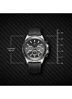 Kenneth Scott Men's Chrono & Multi Function Black Dial Watch - K23149-SSBB