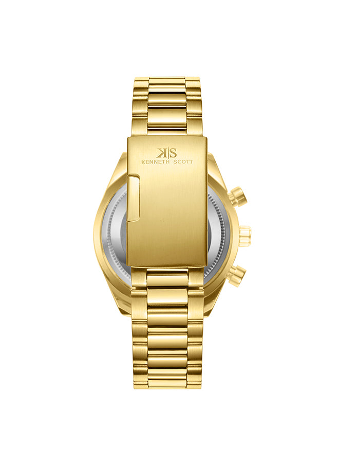 Kenneth Scott Men's Chrono & Multi Function Champagne Dial Watch - K23150-GBGC