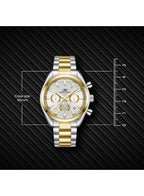 Kenneth Scott Men's Chrono & Multi Function White Dial Watch - K23150-TBTW
