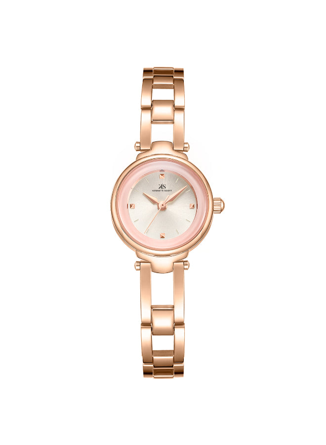 Kenneth Scott Women's Analog Rose Gold Dial Watch - K23516-RBKK