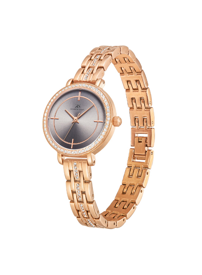 Kenneth Scott Women's Analog Grey Dial Watch - K23532-RBKX