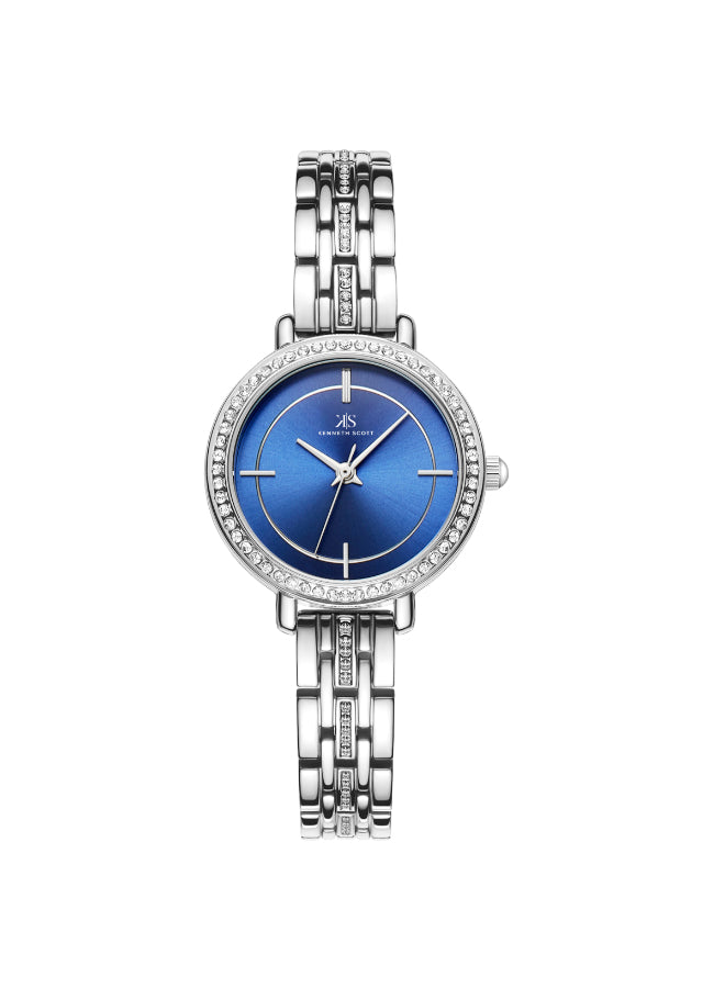 Kenneth Scott Women's Analog Blue Dial Watch - K23532-SBSN