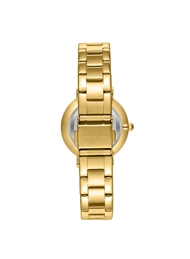 ساعة كينيث سكوت النسائية التناظرية ذات المينا الخضراء - K23536-GBGG