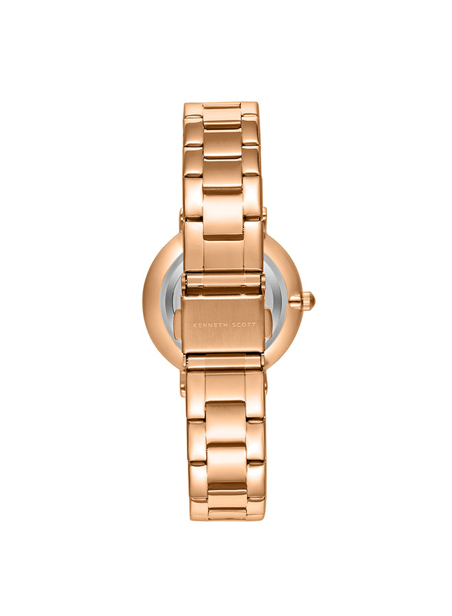 Kenneth Scott Women's Analog White Dial Watch - K23536-RBKW