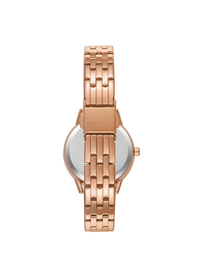 Kenneth Scott Women's Analog Blue Dial Watch - K23537-RBKMN