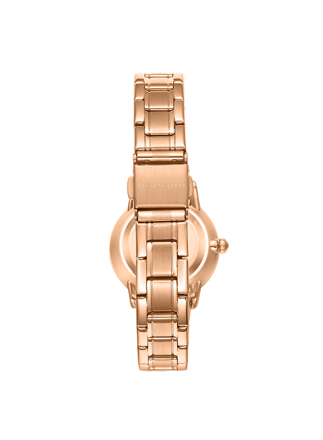 Kenneth Scott Women's Analog Grey Dial Watch - K23538-RBKML