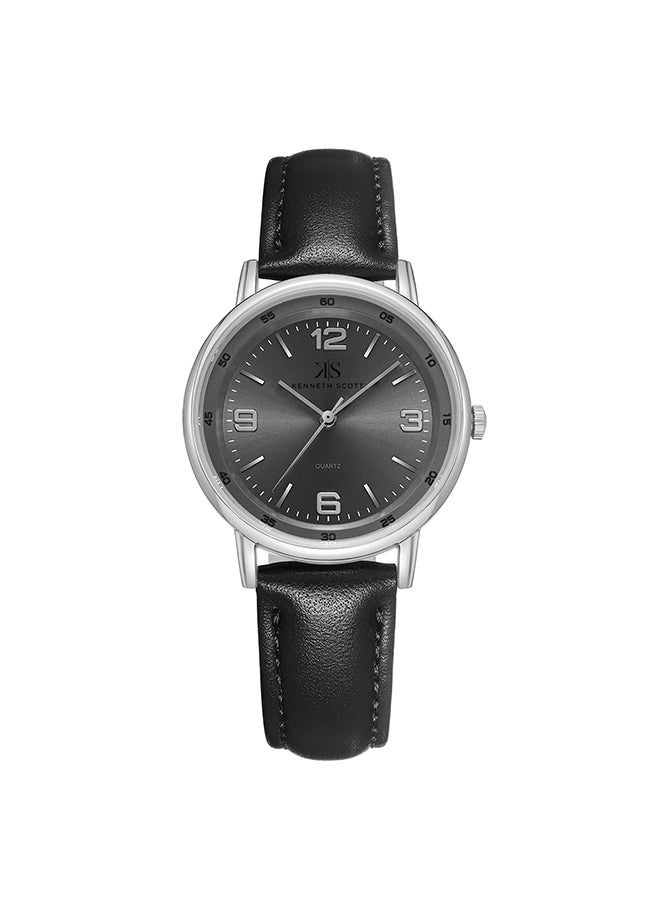Kenneth Scott Women's Analog Grey Dial Watch - K23540-SLBX