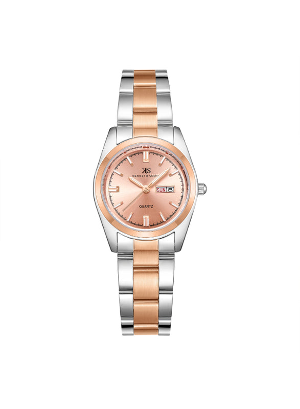 ساعة كينيث سكوت النسائية التناظرية ذات المينا المصنوع من عرق اللؤلؤ - K23543-RBKM
