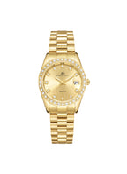 Kenneth Scott Women's Analog Champagne Dial Watch - K23545-GBGC
