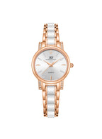 ساعة كينيث سكوت النسائية التناظرية ذات المينا البيضاء - K23547-KCWW